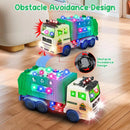 Musical 4D LED Light-Up Garbage Truck Toy with Automatic Bumping Feature