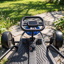 Qaba 24V Blue Electric Drift Go Kart with Dual Motors for Kids Aged 6 and Up