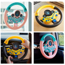 VVistch Kids Interactive Steering Wheel Toy with Lights and Sounds for Backseat Play
