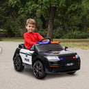 Electric Black SUV Police Car Ride-On for Kids