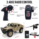 1:16 Scale RC Military Vehicle – 4x4 Off-Road Rock Crawler with Winch for Kids | Khaki