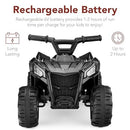 Black 6V Electric Ride-On ATV for Kids with 1.8 MPH Speed