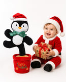 Interactive Plush Christmas Dancing Penguin with Music and Talking Features