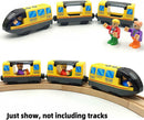 Electric Train Set Compatible with Wooden Tracks for Kids Aged 3 to 5
