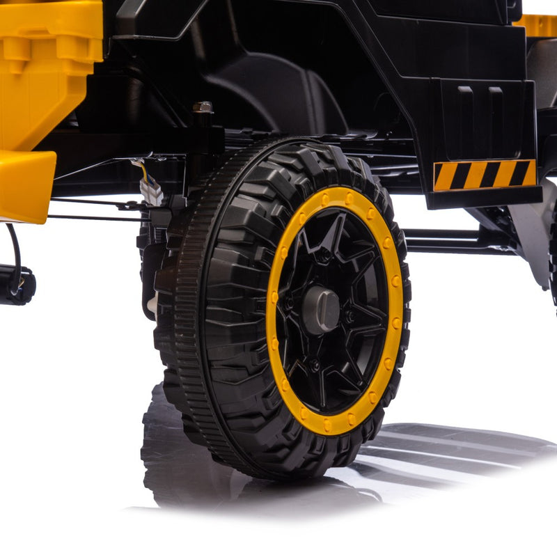 24V Electric 2-Seater Kids Ride-On 4WD Dump Truck UTV with Parental Remote and LED Lights
