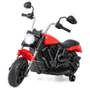6V Children's Motorcycle featuring Removable Training Wheels, Sound Horn, Music, and Treaded Tires