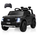 12V Black Ford Ranger Ride-On Car for Kids
