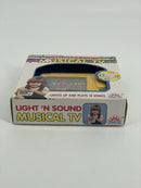 Vintage 1990s Funrise Light 'N Sound Musical TV Toy with 12 Songs in Yellow