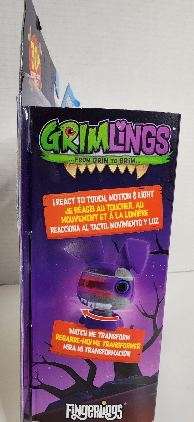 Interactive Fingerlings Grimlings Hip Hop Creepy Rabbit Toy with 30+ Sounds, Motion, and Lights