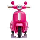 12V Electric Scooter for Kids with Backrest, Music, and Bluetooth - Red, Ages 3-6