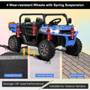 12V Electric Blue UTV Dump Truck for Two with Remote Control and Dump Bed