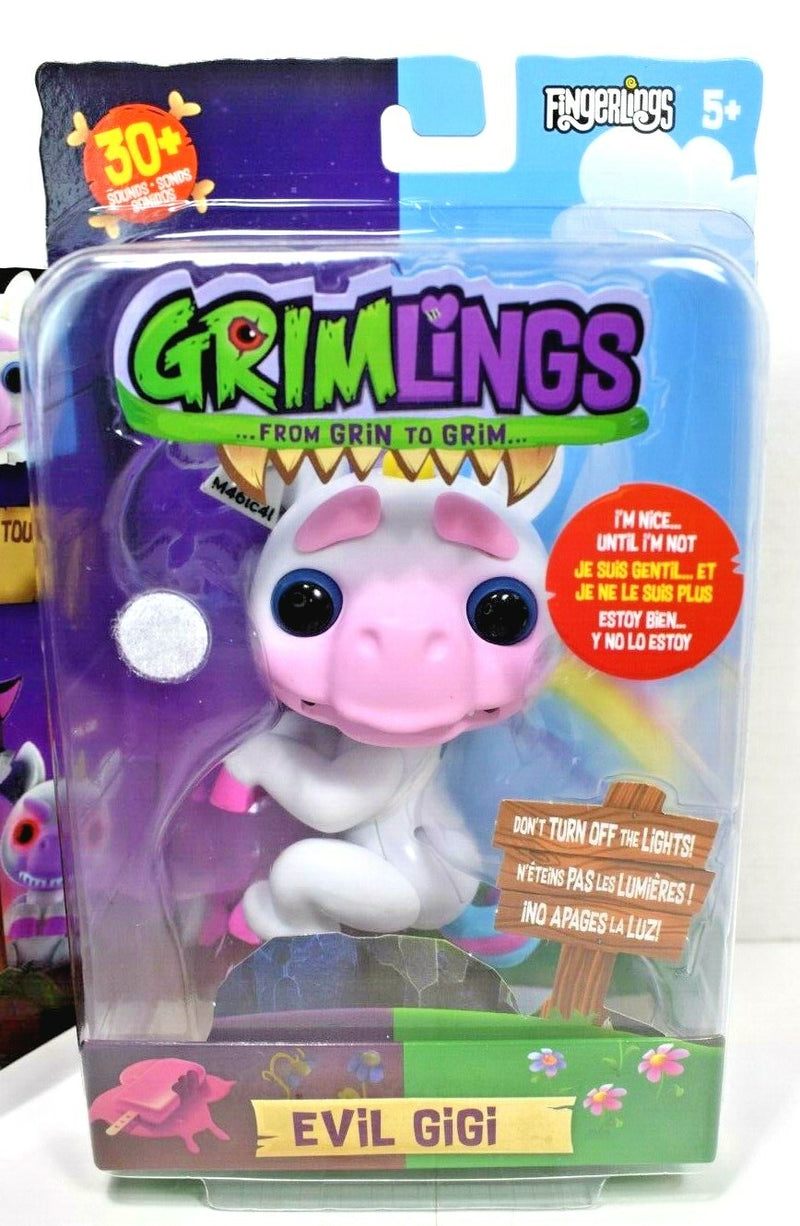 Fingerlings Grimlings Evil Gigi Interactive Unicorn Toy