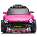 12V Licensed Pink Volkswagen Beetle Electric Ride-On Car for Kids, Speeds of 1.5-2.5MPH