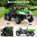 Green Electric 2-Seater Ride-On Dump Truck for Older Kids