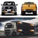 8-Pack Amber and White Flashing Grill Lights for 12-24V Trucks