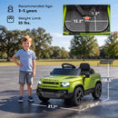Licensed Green Land Rover 12V Ride-On Car with Suspension and Remote Control