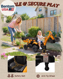 JCB 3CX 24V Licensed Excavator Ride-On Toy for Kids, Backhoe Digger Play Vehicle