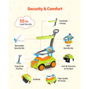 KFFKFF 3-in-1 Ride-On Push Car for Toddlers Aged 19-36 Months with Safety Guardrail