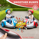 Qaba Red 6V Electric Bumper Car for Kids with Large Wheels