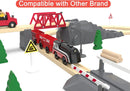 Z MAYABBO Battery-Powered Motorized Train Set - 3 Piece Wooden Track Compatible