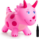 Pink Dinosaur Ride-On Hopper - Safe Bouncy Toy for Kids Aged 18 Months to 6 Years