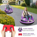 12V Electric Bumping Car for Kids with 360° Spin, Remote Control, and LED Lights