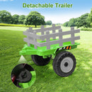 Battery-Powered 6-Wheel Electric Toy Tractor with Trailer for Children Ages 3 and Up
