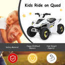 6V Electric 4-Wheel Ride-On Quad ATV for Toddlers - White