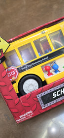Maxx Action Battery-Powered School Bus Toy with Joystick, Microphone & Sliding Door
