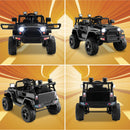 12V Electric Ride-On Truck for Kids with Remote Control, Music, and Lights - Black