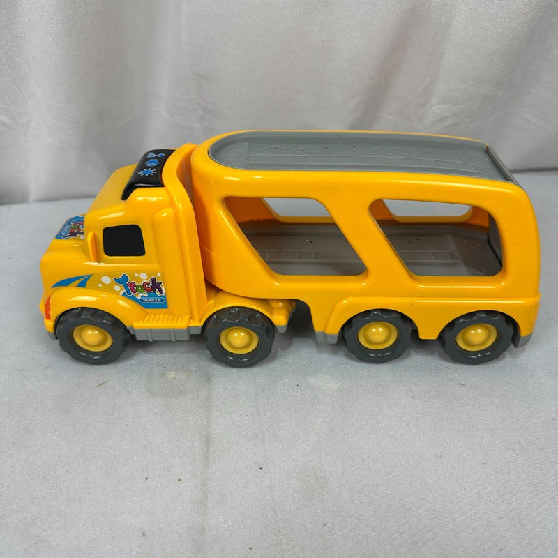 Yellow Educational Toy Truck with Lights and Sounds for Kids