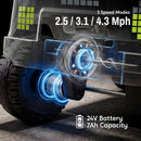 SYNCFUN 24V Dual Seat Electric Ride-On Car for Kids with Remote Control and 3-in-1 Features