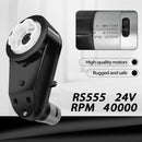 24V RS555 High-Speed 40000RPM Motor Gearbox Set for Power Wheels
