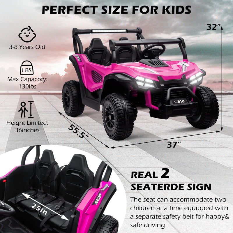 24V Electric Kids 2-Seater Ride-On UTV Truck with 4x80W Motors and Remote Control