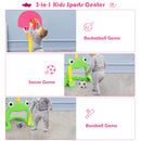 Adjustable 3-in-1 Basketball Hoop Set for Kids with Activity Center and Balls