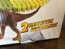Dinosaur Adventure Track Set: Includes 2 Realistic Dinosaurs and Battery-Powered Vehicle with 155+ Pieces