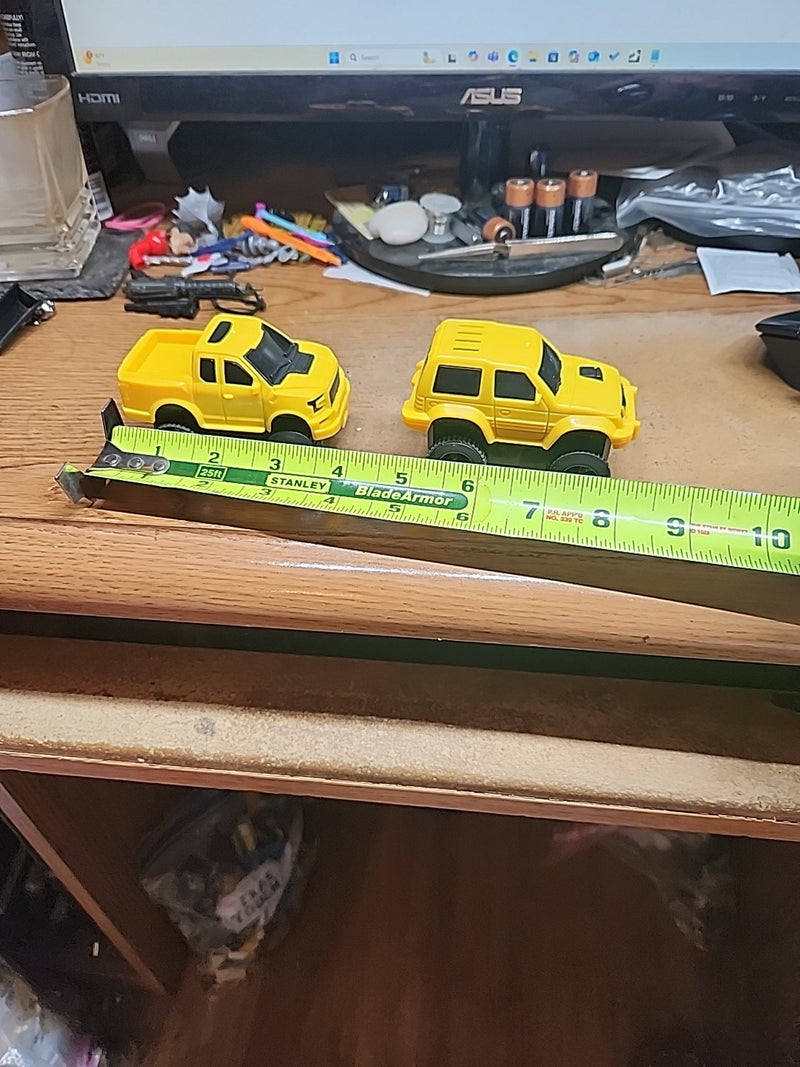 Yellow Battery-Powered Truck and SUV Toy Set of 2, Tested