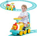 Battery-Powered Electric Ride-On Train Set with 16 Track Pieces for Kids