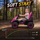 Pink Electric Battery-Powered Go-Kart Ride-On Toy ATV for Girls Ages 3-6