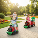 6V Toddler Ride-On Train Set with Track and Dual Seater - Green