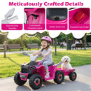 6V Electric ATV Ride-On with Detachable Trailer for Kids 3 Years and Up