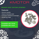 Brake Rotor Screw Set - Fits Honda and Acura - Durable Design