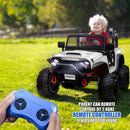 Dual Seat Electric Ride-On Truck for Kids with Remote Control, Two Speed Options, and Music