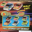 Speed Shotz Set of 6 Pull Back Race Cars - Vibrant and Fast-Paced Fun