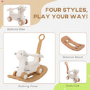 Multi-Function Rocking Horse for Toddlers Ages 2 to 5 with Balance Board and Push Option