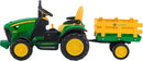 Peg Perego John Deere Ground Force 12 Volt Extra-Large Ride-On Tractor with Trailer