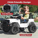 12V Electric Ride-On Car for Kids with Remote, Bluetooth Connectivity, and Lockable Doors