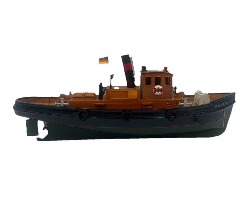Handcrafted Wooden Boat with Green Trim Anna 2 Design