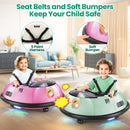 Pink Remote Control Bumper Car for Toddlers Aged 1-3, 12V, 360 Degree Spin