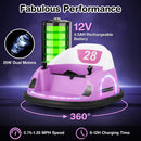 12V Electric 360° Rotating Bumper Car Toy for Toddlers with Remote Control